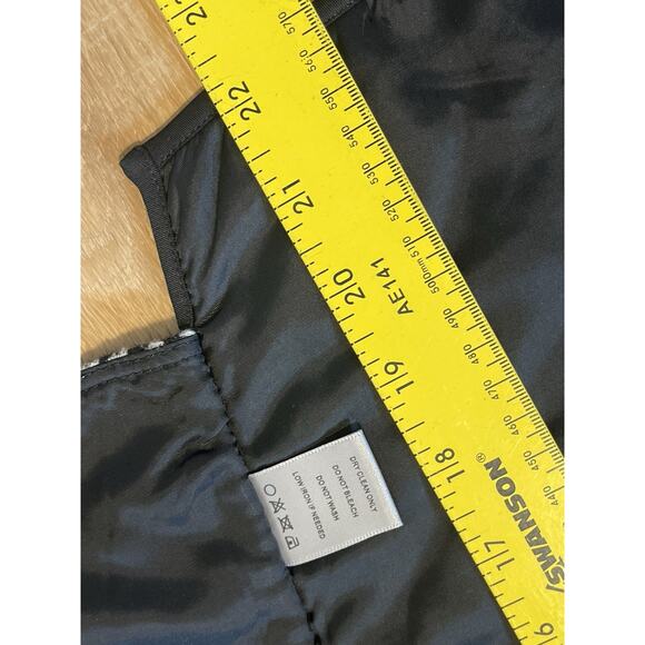 John Mark Fuzzy Wool Blend Open Cardigan Vest High Low Large Black White - Picture 8 of 9